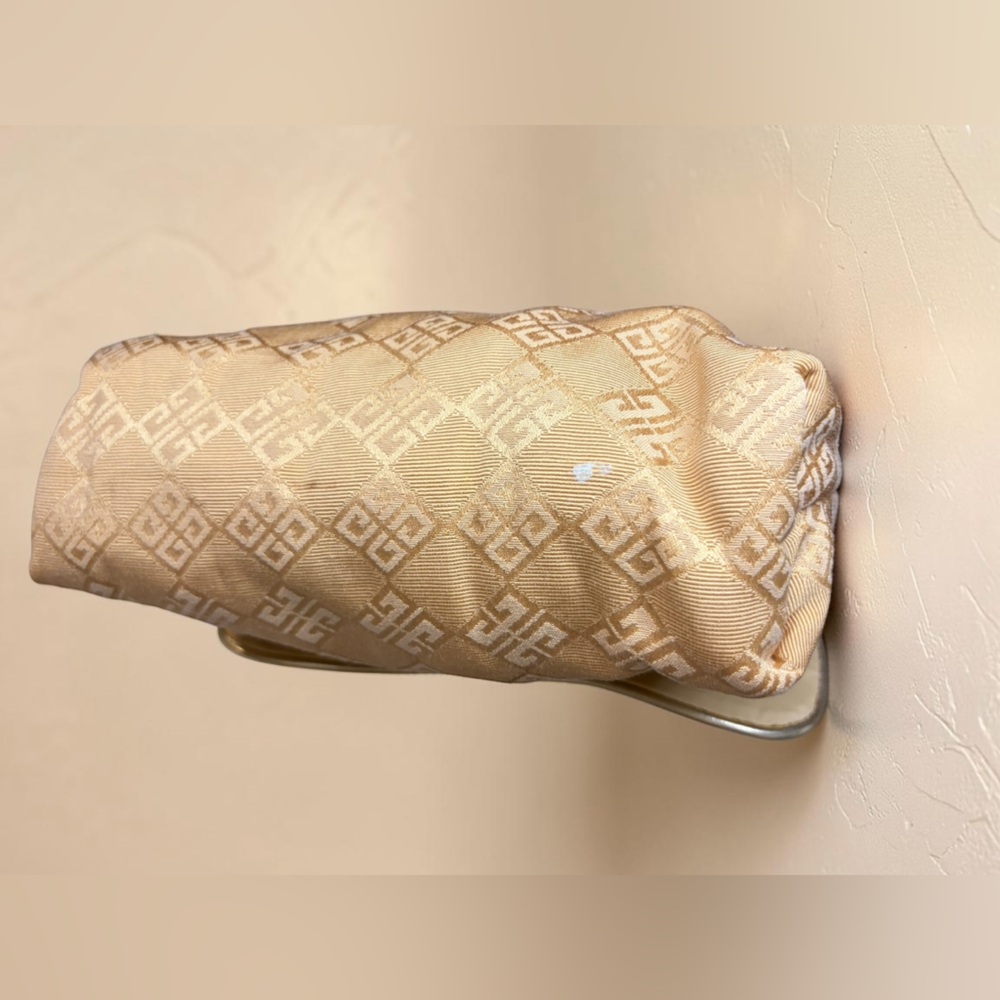 Givenchy Parfums 4G Monogram Clutch/Pouch/Beige & Gold Vintage - Picture 6 of 9
